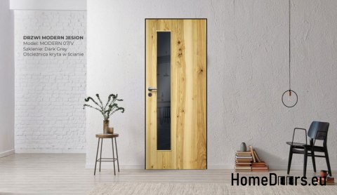 DRZWI WEWNĘTRZNE MODERN 07V DĄB BELKOWY 90 cm