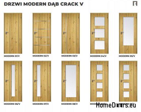 DRZWI WEWNĘTRZNE MODERN 10V DĄB CRACK 60