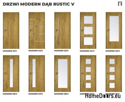 DRZWI WEWNĘTRZNE MODERN 04V DĄB RUSTIC 90