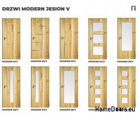 DRZWI WEWNĘTRZNE MODERN 04V JESION SĘKATY 90