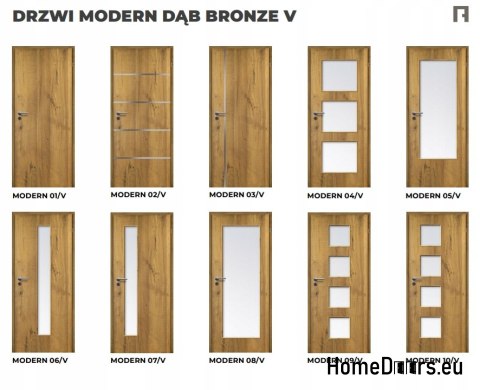 DRZWI WEWNĘTRZNE MODERN 01V DĄB BRONZE 90 DRZWI WEWNĘTRZNE MODERN 01V DĄB BRONZE 90