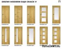 DRZWI WEWNĘTRZNE MODERN 01V DĄB CRACK 80