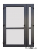PORTE ESTERNE PVC ANTRACITE 160x210 BIFOGLIA