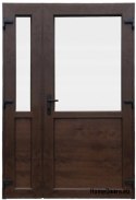 PORTE ESTERNE PVC NOCE 180x210 BIFOGLIA