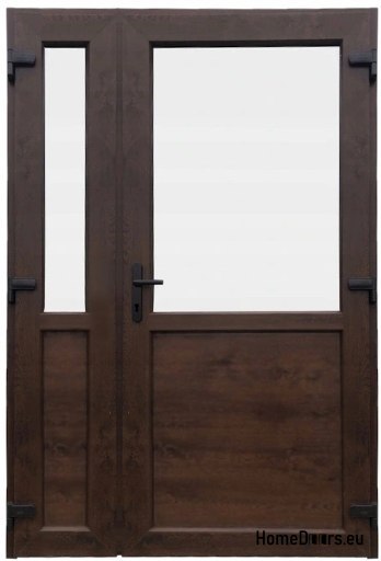 PORTE ESTERNE PVC NOCE 180x210 BIFOGLIA