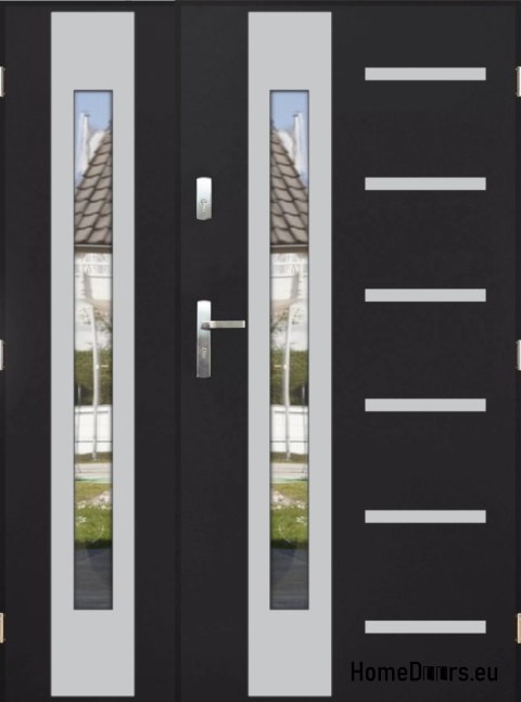 Porta a due ante con specchio spessore 72 mm 140 P