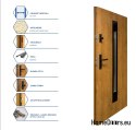 Porta a due ante con specchio spessore 72 mm 150 L