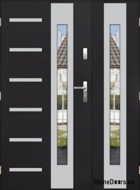 Porta a due ante con specchio spessore 72 mm 160 L