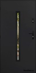 Specchietto retrovisore porta d'ingresso W-12 NERO 70/80/90/100