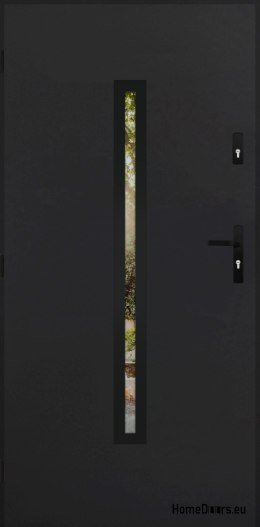 Specchietto retrovisore porta d'ingresso W-12 NERO 70/80/90/100