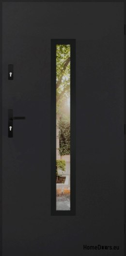 Specchietto retrovisore porta d'ingresso W-10 NERO 70/80/90/100