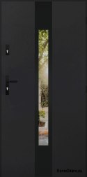 Specchietto retrovisore porta d'ingresso W-11 NERO 70/80/90/100