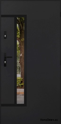 Specchietto retrovisore porta d'ingresso W-8 NERO 70/80/90/100