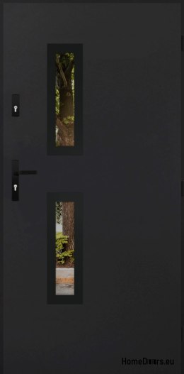 Specchietto retrovisore porta d'ingresso W-9 NERO 70/80/90/100