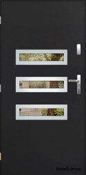 Porta esterna con specchio W-4 INOX 70/80/90/100