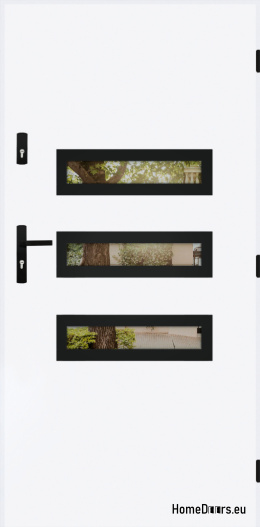 Specchietto retrovisore porta d'ingresso W-4 NERO 70/80/90/100