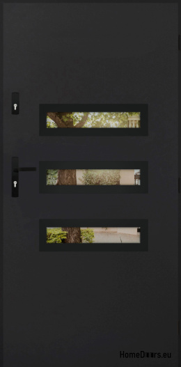 Specchietto retrovisore porta d'ingresso W-4 NERO 70/80/90/100
