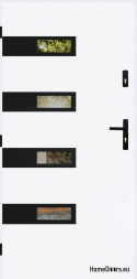 Specchietto retrovisore porta d'ingresso W-5 NERO 70/80/90/100
