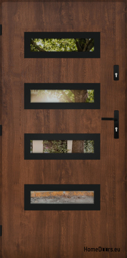 Specchietto retrovisore porta d'ingresso W-6 NERO 70/80/90/100