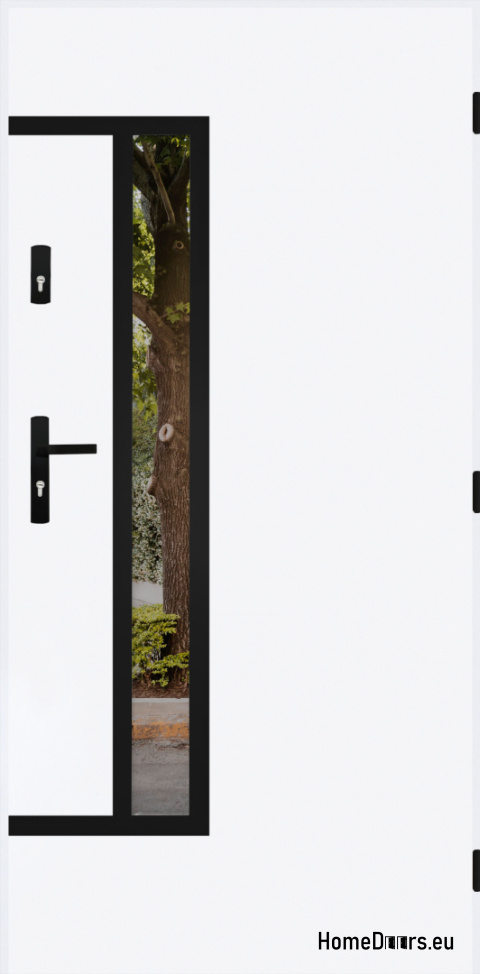 Specchietto retrovisore porta d'ingresso W-8 NERO 70/80/90/100 Specchietto retrovisore porta d'ingresso W-8 NERO 70/80/90/100