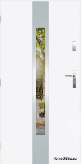 Porta esterna con specchio W-11 INOX 70/80/90/100