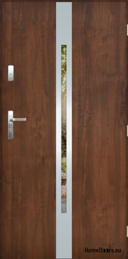 Porta esterna con specchio W-13 INOX 70/80/90/100