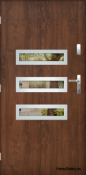 Porta esterna con specchio W-4 INOX 70/80/90/100