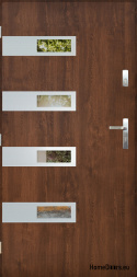 Porta esterna con specchio W-5 INOX 70/80/90/100
