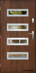Porta esterna con specchio W-6 INOX 70/80/90/100