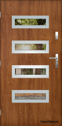 Porta esterna con specchio W-6 INOX 70/80/90/100