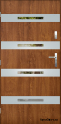 Porta esterna con specchio W-7 INOX 70/80/90/100