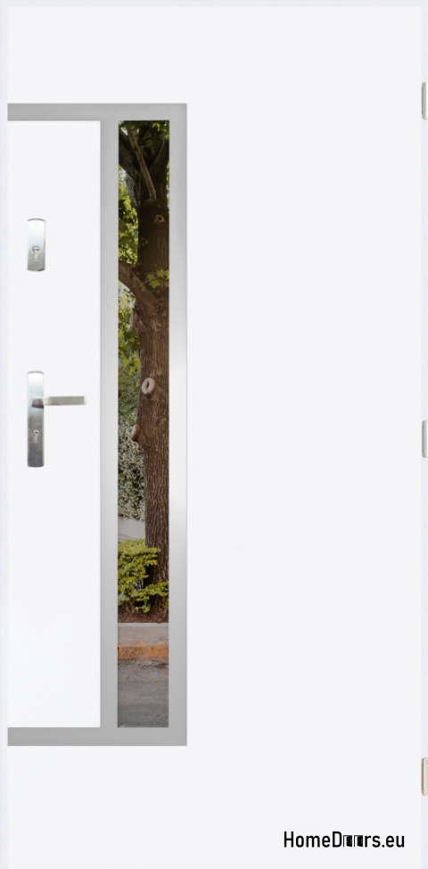 Porta esterna con specchio W-8 INOX 70/80/90/100 Porta esterna con specchio W-8 INOX 70/80/90/100