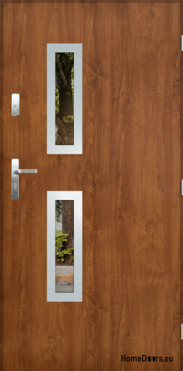 Porta esterna con specchio W-9 INOX 70/80/90/100