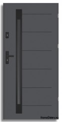 Porta esterna NARVIK BLACK THICK caldo 1,2Wm2k 70mm, OFF-the-SHELF, 90 P
