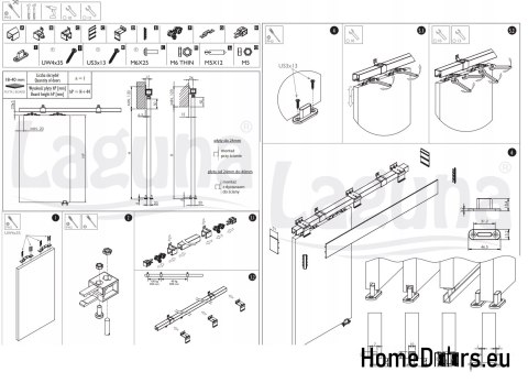 SISTEMA SCORREVOLE PER PORTE A DOPPIA ANTA 3,5 m, 350 cm SISTEMA SCORREVOLE PER PORTE A DOPPIA ANTA 3,5 m, 350 cm