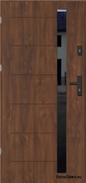 Porte esterne COPENHAGEN CON VETRO NERO SPESSORE caldo 70mm, OFF-THE-SHELF, 90 L