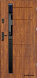 Porte esterne COPENHAGEN CON VETRO NERO SPESSORE caldo 70mm, OFF-THE-SHELF, 90 P