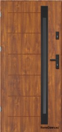 Porta esterna NARVIK BLACK THICK caldo 1,2Wm2k 70mm, OFF-the-SHELF, 90 L