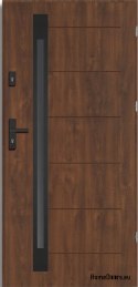 Porta esterna NARVIK BLACK THICK caldo 1,2Wm2k 70mm, OFF-the-SHELF, 90 P