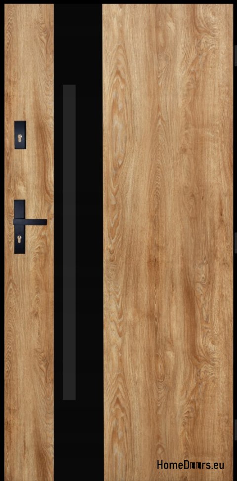Porta esterna THICK caldo 72mm MARS 01 90 Rovere tornitore Telaio nero