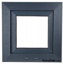 FINESTRA IN PVC RU Destra 600x500 / 60x50 ANTRACITE/BIANCO, PRONTA PER L'ACQUISTO