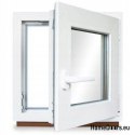 FINESTRA IN PVC RU Destra 600x500 / 60x50 ANTRACITE/BIANCO, PRONTA PER L'ACQUISTO