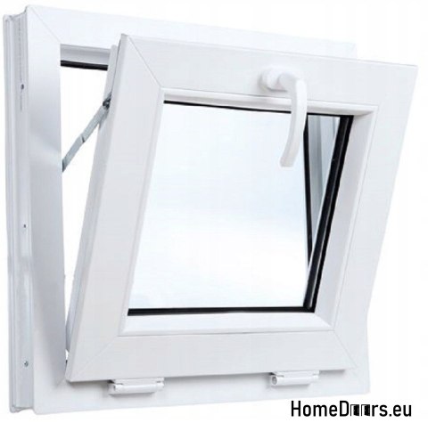 FINESTRA A RIBALTA IN PVC 800x500 / 80x50 ANTRACITE/BIANCO, ROBUSTA, CON MANIGLIA, PRONTA ALL'USO FINESTRA A RIBALTA IN PVC 800x500 / 80x50 ANTRACITE/BIANCO, ROBUSTA, CON MANIGLIA, PRONTA ALL'USO