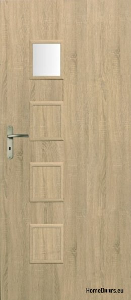 Drzwi Wewnętrzne Pokojowe Przeszklone LAWA WC 70 Kolor Sonoma