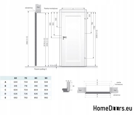 Saturn Frame Porta Interna Full 80 FRESH Colours