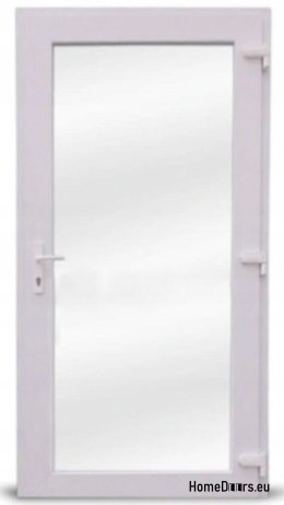 PORTE ESTERNE PER NEGOZI IN PVC 100/200 DESTRA VETRATO BIANCO