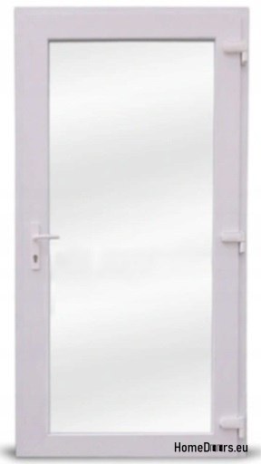 PORTE ESTERNE PER NEGOZI IN PVC 100/200 DESTRA VETRATO BIANCO