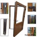 PORTE ESTERNE PER NEGOZI IN PVC 100/200 DESTRA VETRATO BIANCO