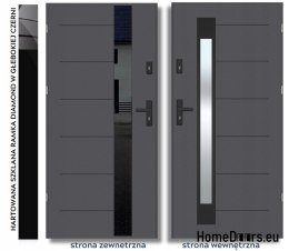 Porta esterna calda THERMO GLASS 4 Confezione da 4 vetri 70mm, OFF-the-SHELF, 90 L