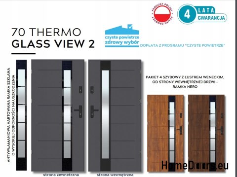 Porta esterna calda THERMO GLASS 4 Confezione da 4 vetri 70mm, OFF-the-SHELF, 90 L Porta esterna calda THERMO GLASS 4 Confezione da 4 vetri 70mm, OFF-the-SHELF, 90 L